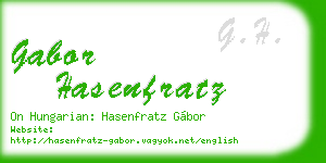 gabor hasenfratz business card